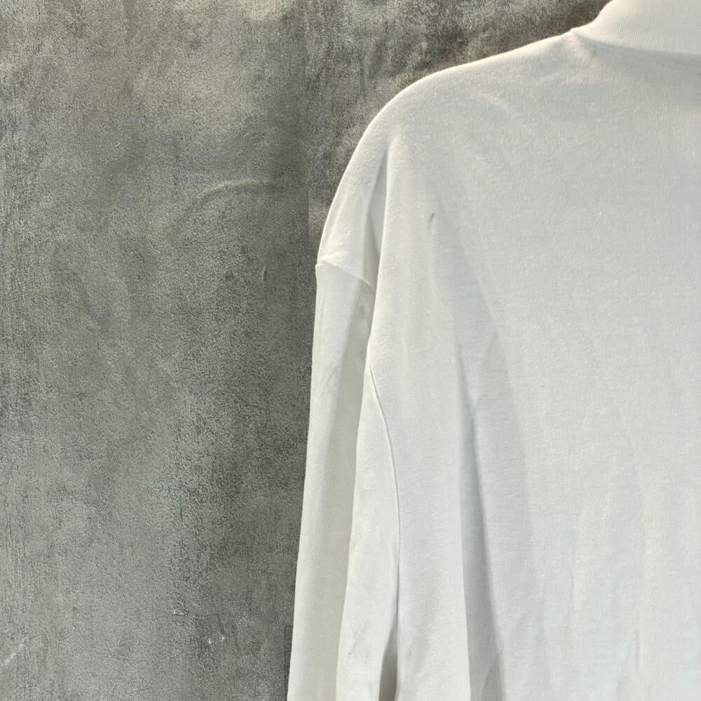 CLUB ROOM Men's White Solid Mock-Neck Long-Sleeve Pullover Shirt SZ XL - Picture 4 of 9
